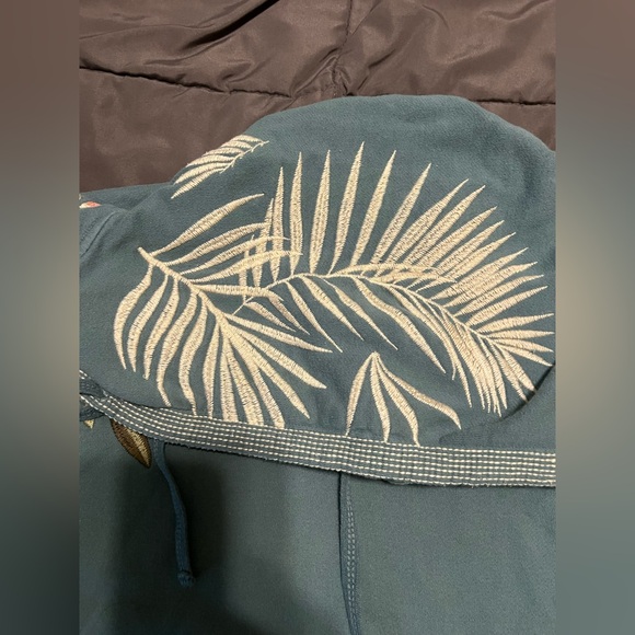 Johnny Was Green Floral Embroidered Hoodie - Picture 11 of 12